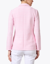 Back image thumbnail - Amina Rubinacci - Rose Pink Linen Blend Jacket