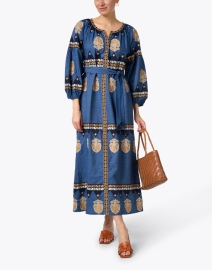 Look image thumbnail - Figue - Tula Chambray Blue Print Dress