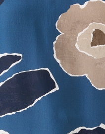 Fabric image thumbnail - WHY CI - Blue Floral Printed Top