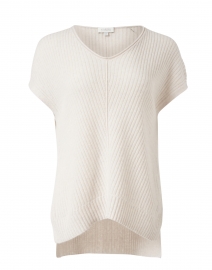 Product image thumbnail - Kinross - Beige Cashmere Popover Sweater