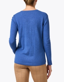 Back image thumbnail - Kinross - Blue Cashmere Sweater