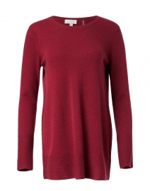 Dark Red Cashmere Tunic Sweater