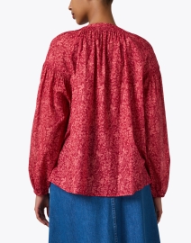 Back image thumbnail - Repeat Cashmere - Red Floral Printed Blouse