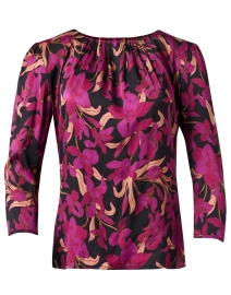 Product image thumbnail - Chloe Kristyn - Tori Magenta Print Blouse