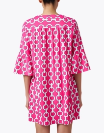 Back image thumbnail - Jude Connally - Kerry Pink Chain Print Dress