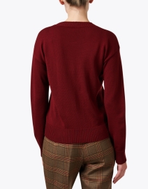 Back image thumbnail - Max Mara Leisure - Fedra Red Wool Sweater