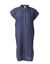 Product image thumbnail - Eileen Fisher - Dusk Blue Linen Dress
