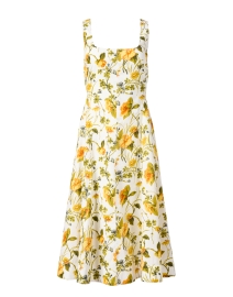 Product image thumbnail - L.K. Bennett - Ursula Yellow Floral Cotton Dress