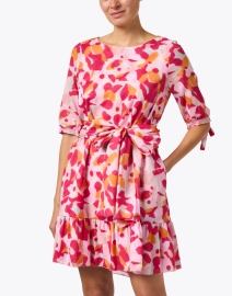 Front image thumbnail - Rosso35 - Pink and Orange Print Cotton Dress