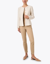 Look image thumbnail - Lafayette 148 New York - Ivory Button Front Jacket