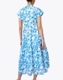 Back image thumbnail - Ro's Garden - Mumi Blue Print Cotton Dress