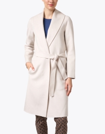 Front image thumbnail - Kinross - Beige Wool Cashmere Coat