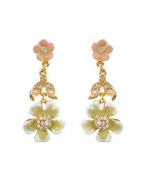 Product image thumbnail - Ben-Amun - Gold Flower Post Drop Earrings