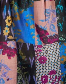 Fabric image thumbnail - Megan Park - Malia Multi Patchwork Print Blouse