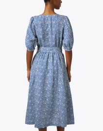 Back image thumbnail - A.P.C. - Leighton Blue Printed Dress 