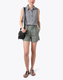 Look image thumbnail - Eileen Fisher - Black and White Gingham Shirt