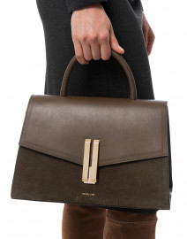 Montreal Olive Leather and Suede Bag