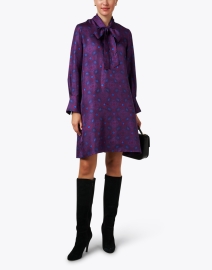 Look image thumbnail - Rosso35 - Purple Print Silk Dress