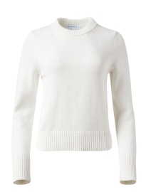 Product image thumbnail - White + Warren - White Cotton Sweater