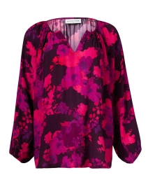 Product image thumbnail - Megan Park - Rosetta Pink Floral Print Blouse