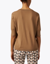 Back image thumbnail - Repeat Cashmere - Brown Henley Sweater