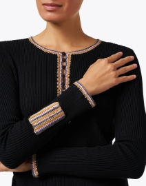 Extra_1 image thumbnail - Lisa Todd - Black Patch Knit Top