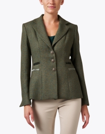 Front image thumbnail - T.ba - Mariane Green Tweed Jacket