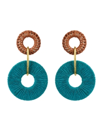 Product image thumbnail - Lizzie Fortunato - Brown and Blue Drop Earrings