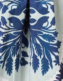 Fabric image thumbnail - Sara Roka - Zailee Blue Print Cotton Shirt Dress