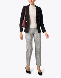 Look image thumbnail - Peace of Cloth - Jules Black and White Plaid Knit Pull On Pant 