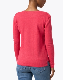 Back image thumbnail - Kinross - Geranium Pink Cashmere Sweater
