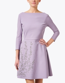 Front image thumbnail - Chiara Boni La Petite Robe - Aldoio Purple Embellished Dress