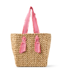 Product image thumbnail - Pamela Munson - Isla Bahia Pink Woven Tote Bag