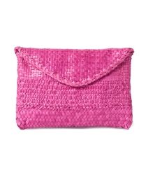 Product image thumbnail - Laggo - Polka Pink Woven Clutch