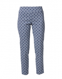 Blue Mosaic Pull On Ankle Pant