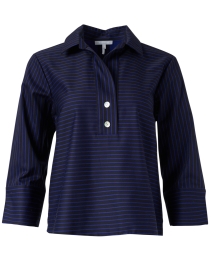Aileen Blue and Black Striped Shirt