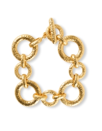 Textured Gold Circular Bracelet