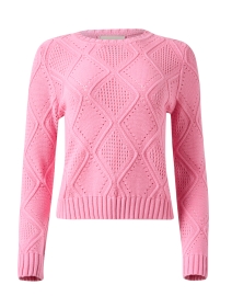 Jumper 1234 - Pink Diamond Knit Sweater