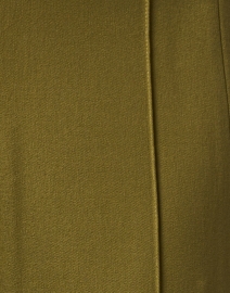 Fabric image thumbnail - Lafayette 148 New York - Gramercy Olive Green Stretch Pintuck Pant