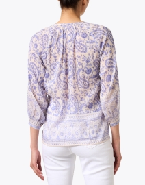 Back image thumbnail - Bell - Courtney Periwinkle Paisley Top