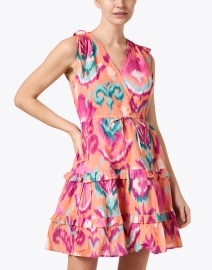 Front image thumbnail - Banjanan - Becca Pink Multi Ikat Cotton Dress