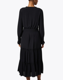 Back image thumbnail - Sail to Sable - Black Smocked Midi Dress