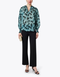 Look image thumbnail - Finley - Morrisey Green and Black Cotton Voile Blouse