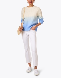 Look image thumbnail - Chinti and Parker - Cream and Blue Wool Cashmere Sweater
