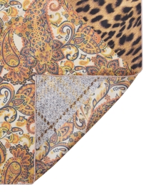Back image thumbnail - Jane Carr - Pink and Beige Silk Multi Print Scarf