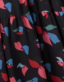Fabric image thumbnail - Emporio Armani - Black Multi Print Chiffon Dress