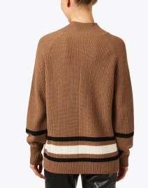 Back image thumbnail - Repeat Cashmere - Brown Striped Wool Cashmere Sweater
