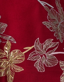 Fabric image thumbnail - Janavi - Burgundy Glowing Garden Floral Embellished Wool Scarf