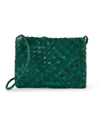 Product image thumbnail - Loeffler Randall - Marison Green Woven Leather Bag
