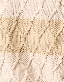 Fabric image thumbnail - Weekend Max Mara - Panino Beige Stripe Cotton Blend Sweater
